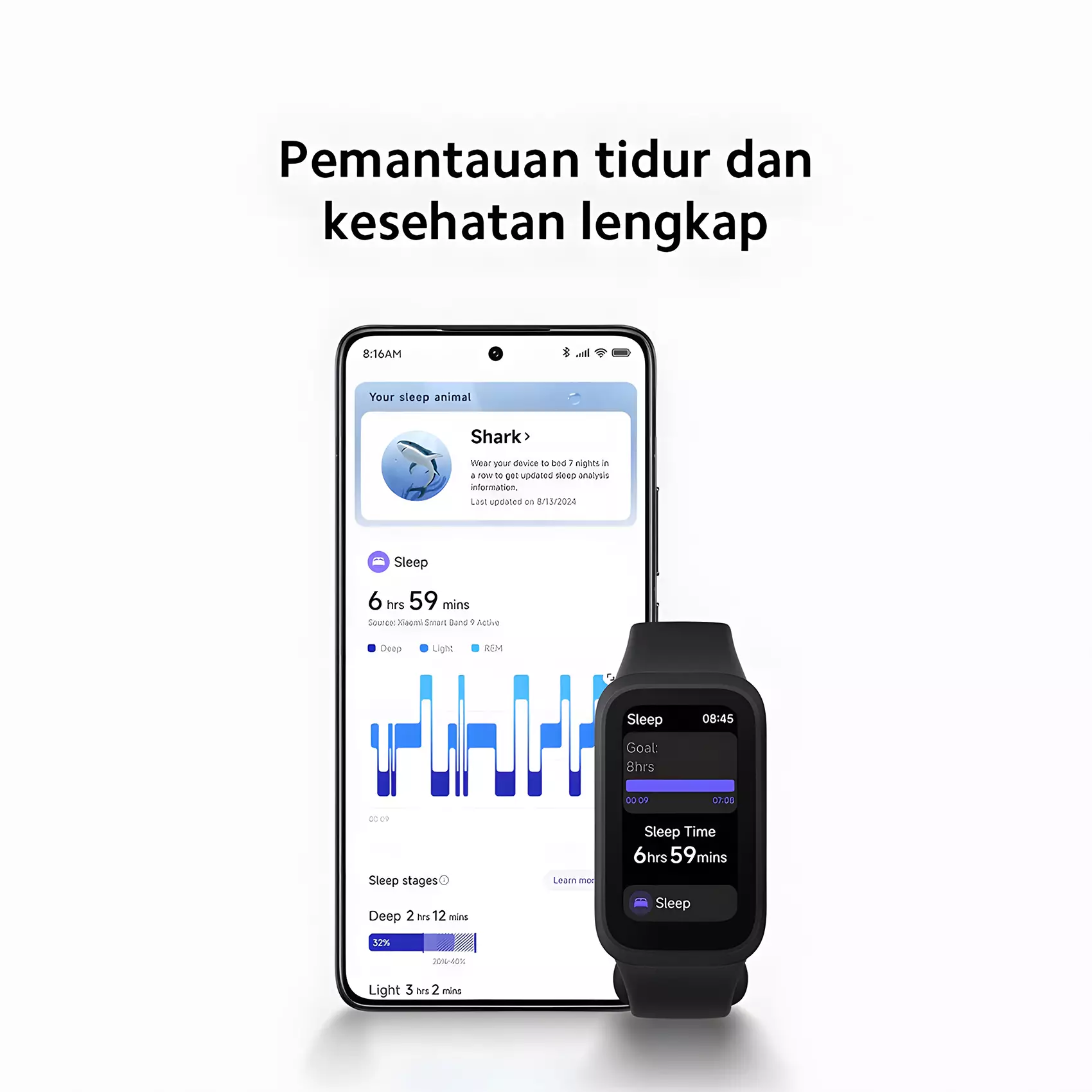 Xiaomi Smart Band 9 Active | Bodi 9,99 mm | Tahan Air Hingga 50 Meter | 50+ Mode Olahraga | Baterai Hingga 18 Hari - Black