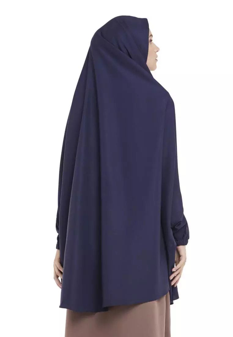 Queenza Zayidan French Khimar Hijab Jumbo Kanza - Navy