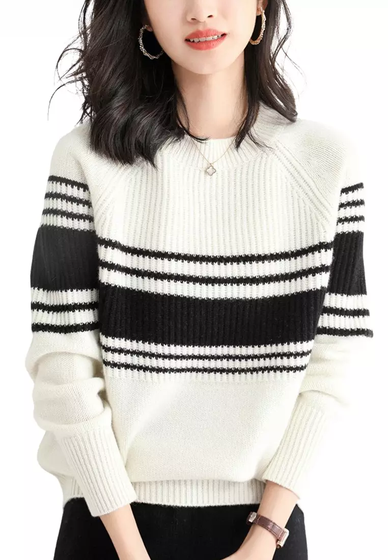 Buy Twenty Eight Shoes Stripe Long Sleeves Knit Sweater JW QT-369