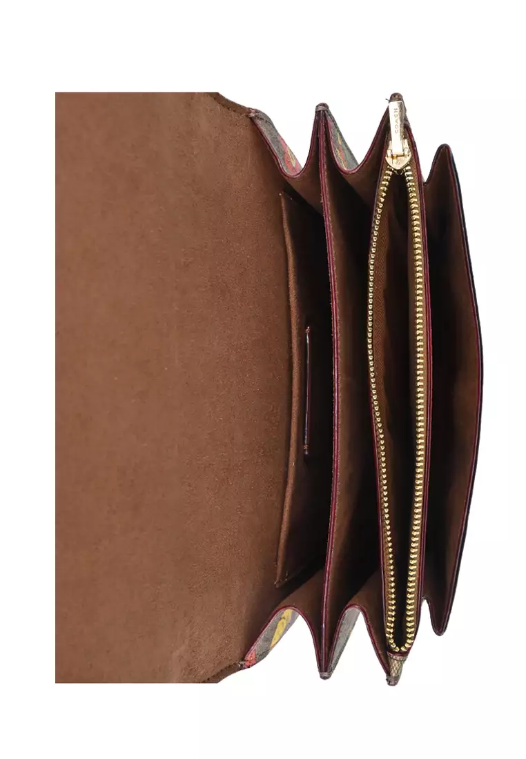 Klare Crossbody Bag In Signature Canvas With Floral Print - Brown/Multi