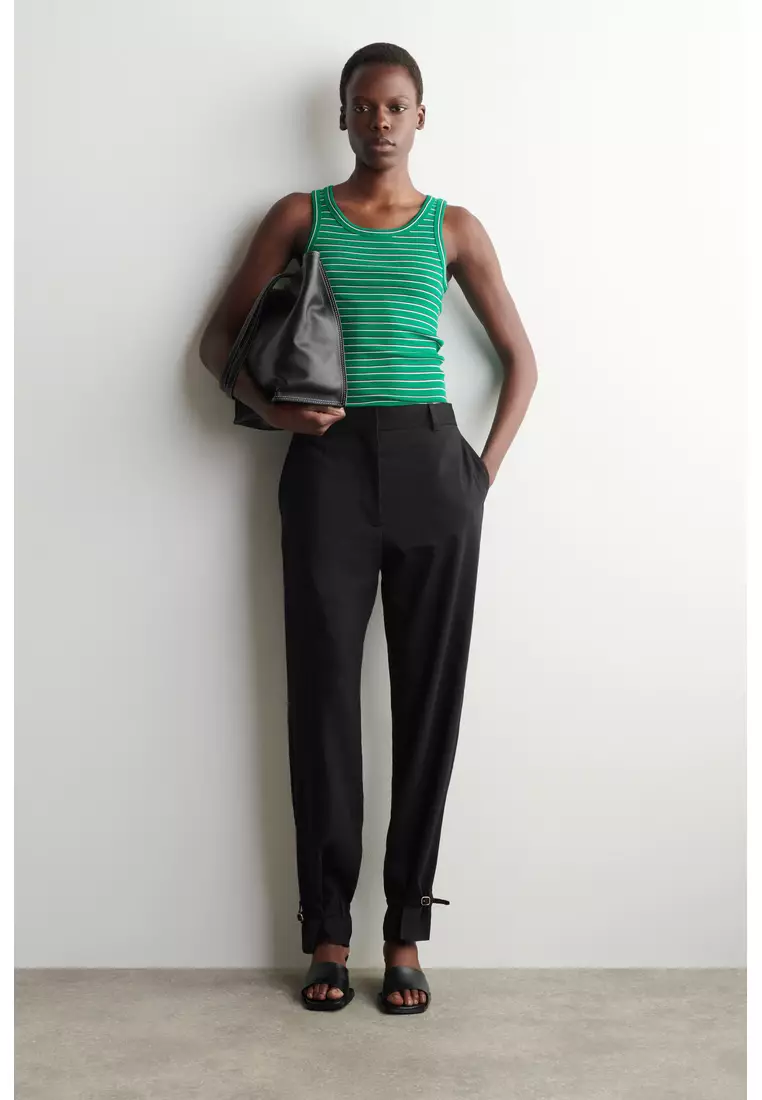 RIBBED COTTON TANK TOP