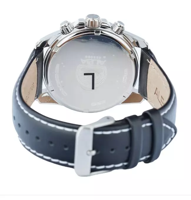 Jam Tangan Pria ALBA Active AM3935 AM3935X1 Strap Leather Black Color Chronograph