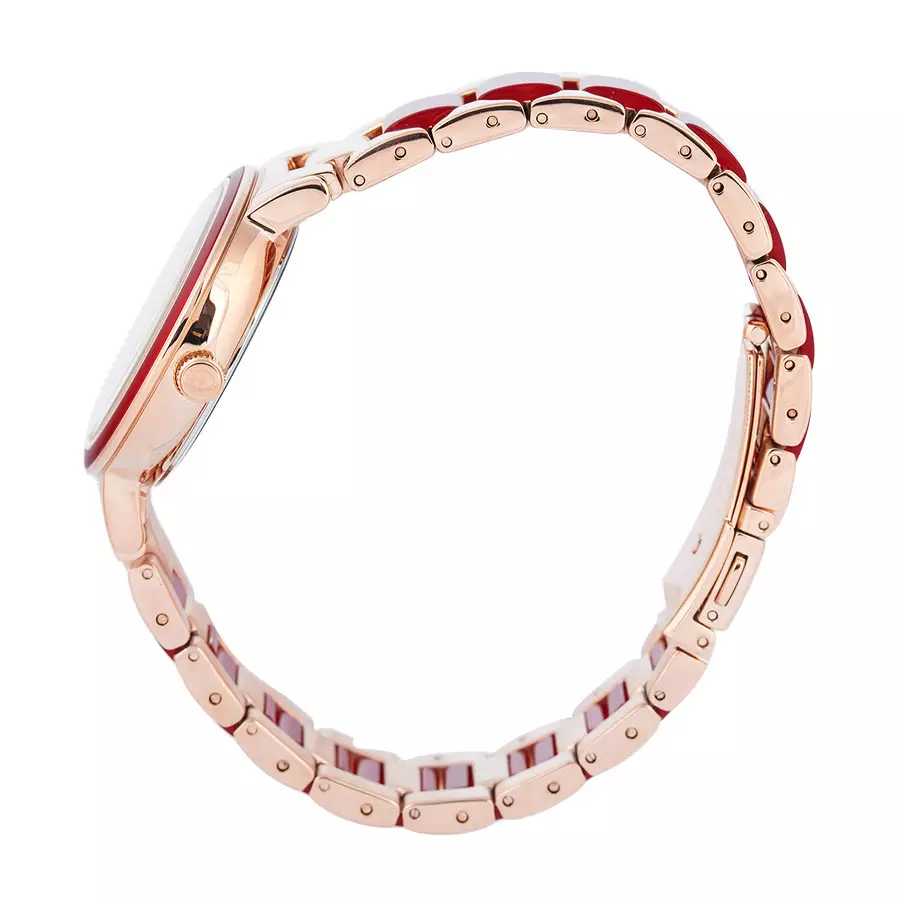 Alexandre Christie 2B45 Rantai Rosegold Kombinasi Ceramic Red Cewek