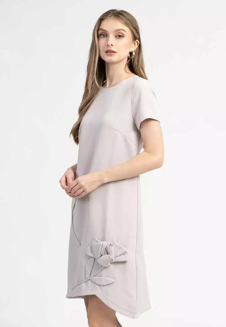 Rosalia 3D Floral Shift Dress