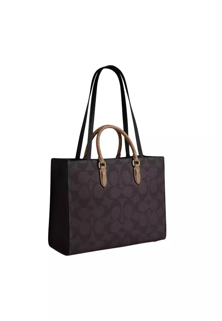 Maggie Tote Bag In Blocked Signature Canvas Cy677