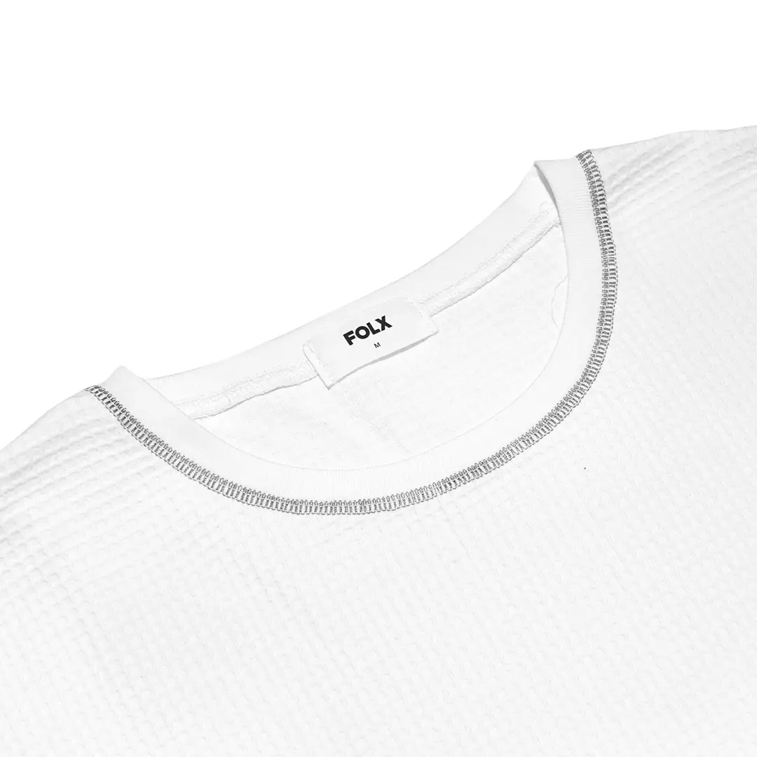 Top Stitches Waffle T-Shirt White
