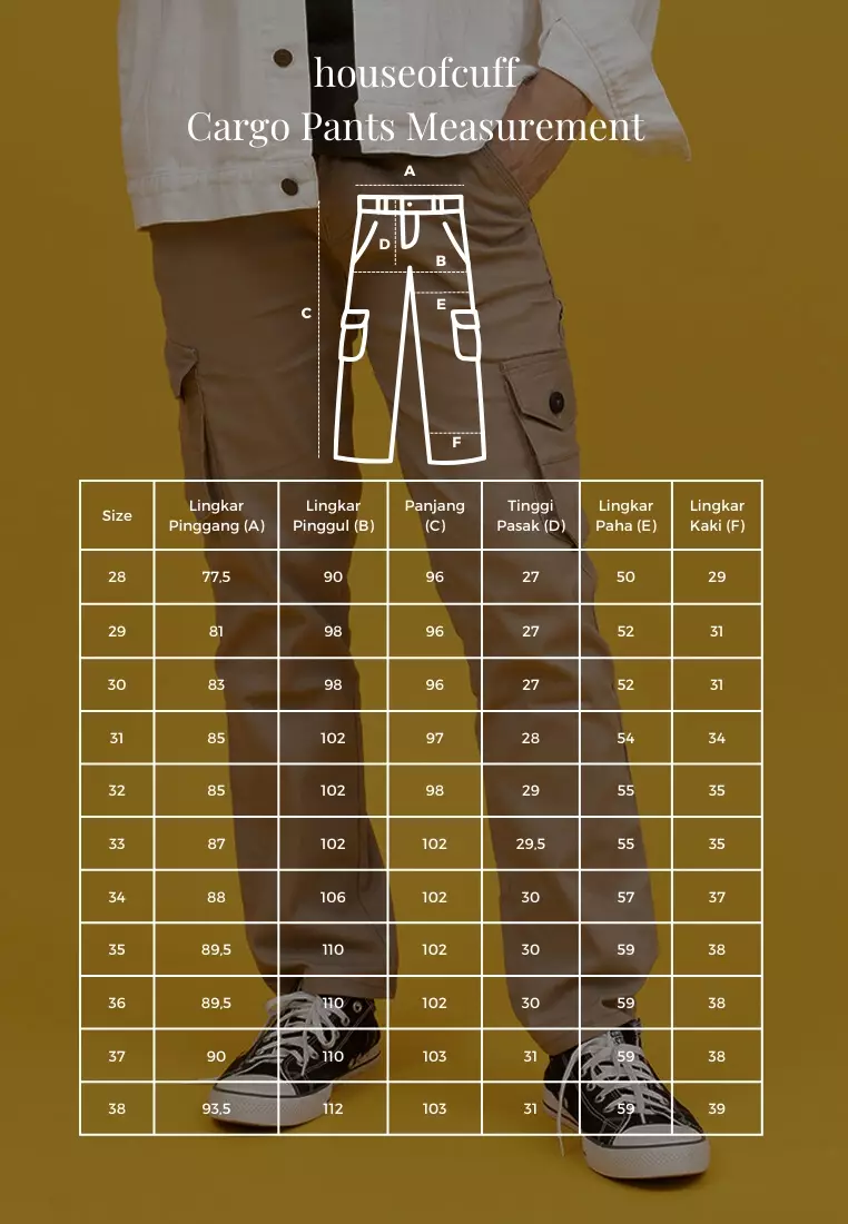 Celana Panjang kargo Pria Slim Fit Cargo pants kantong stretch melar krim tua