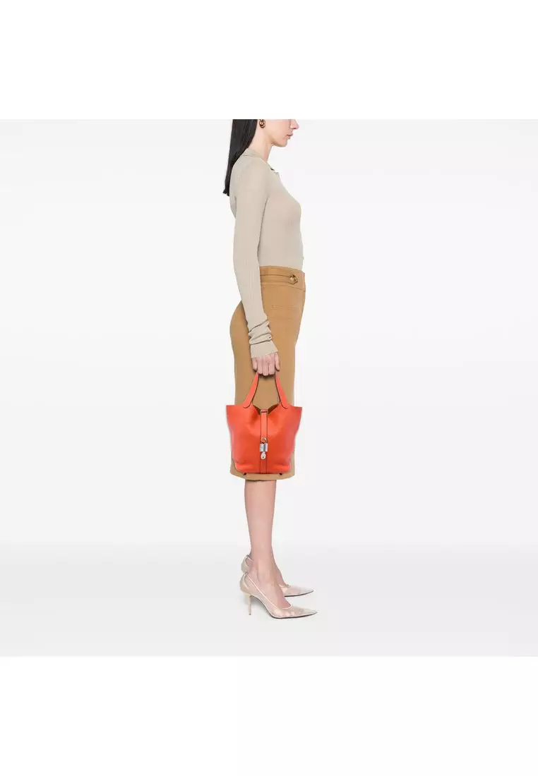 Pre-Loved Hermès Clemence Picotin Lock 18
