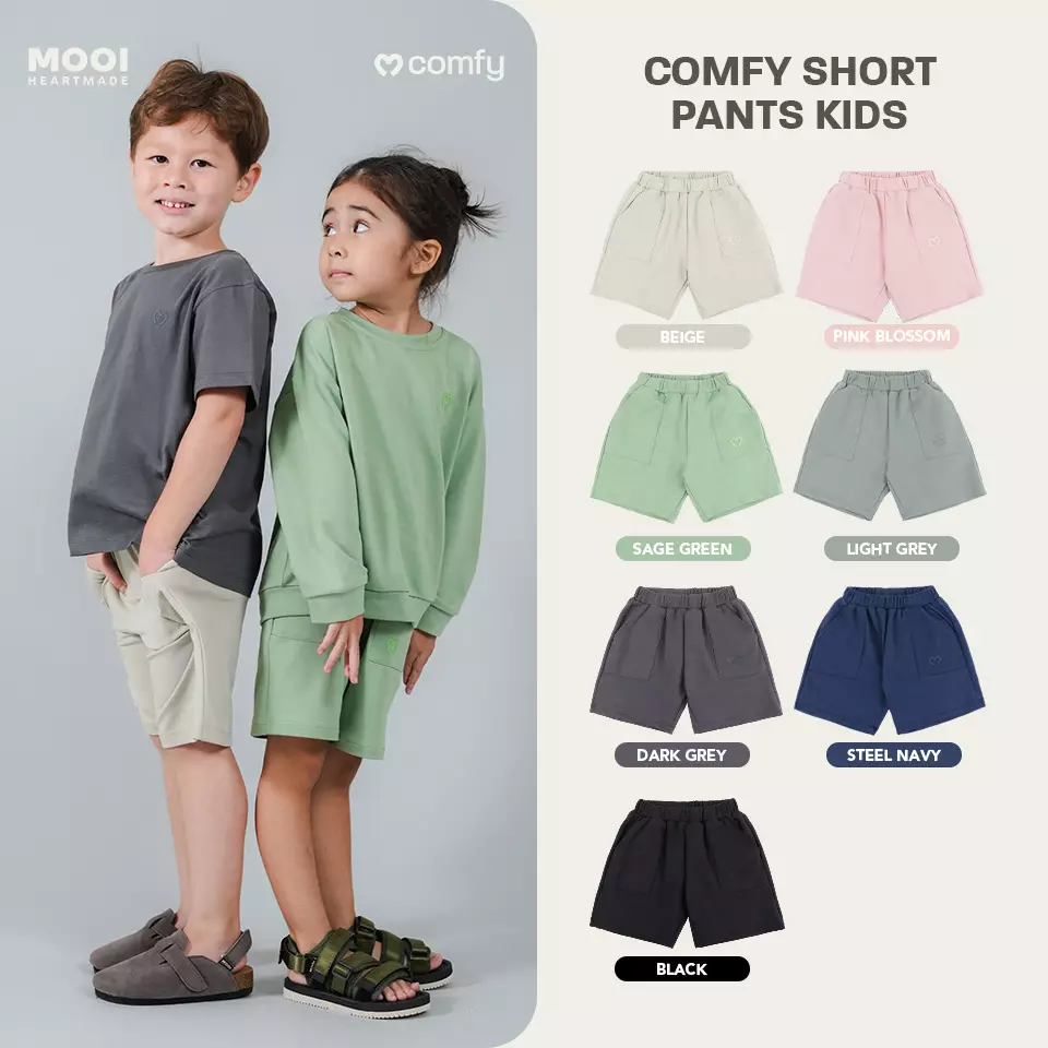 Mooi Celana Pendek Anak Comfy Short Pants Kids - Black