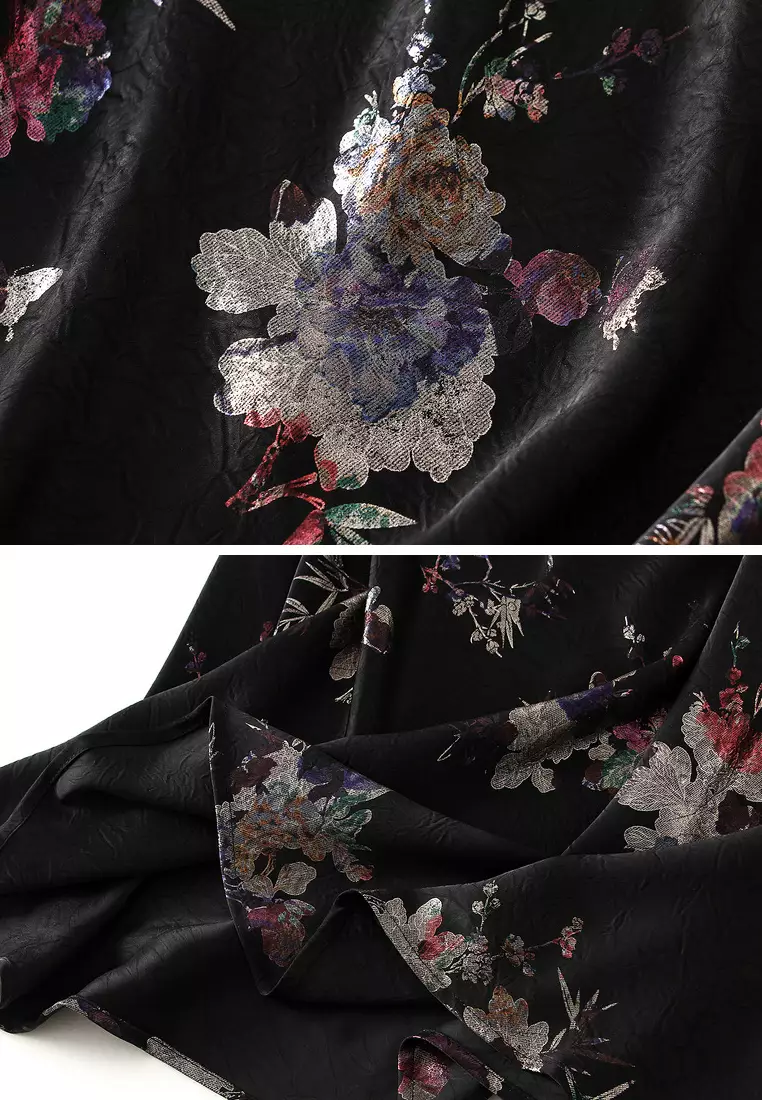 Gilded Print Fishtail Skirt‌ AF9902-5