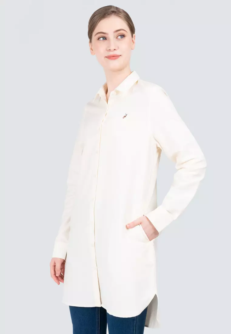 Polo Haus - Women’s Oxford Long Sleeve Shirt Dress WBSDE001