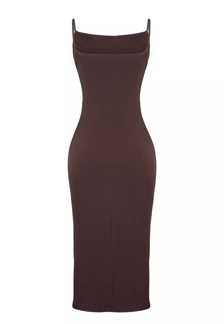 Fitted Strappy Midi Dress
