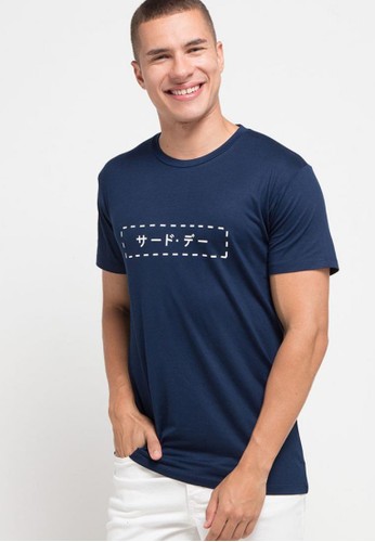 Third Day Third Day MTG59 perfo box katakana kaos unisex pria navy 26A62AA9252AF9GS_1
