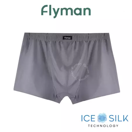 Jual FLYMAN Flyman Ice Silk Big Size Boxer 1 pcs FM 3471 - Ash Original ...