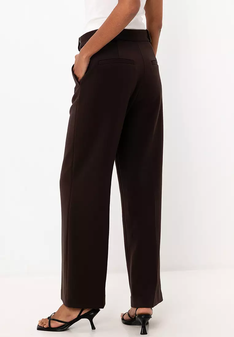 Wide Press-Crease Trousers