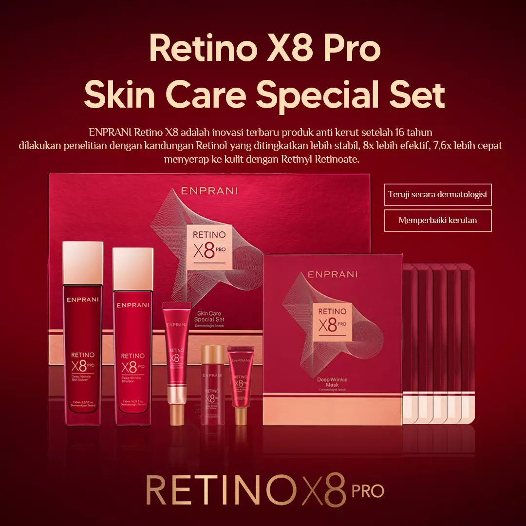 Holika Holika Enprani Retino X8 Pro Skin Care Special Set - Paket Perawatan Anti Aging