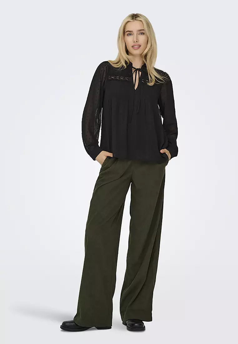 Long Sleeves Woven Top
