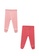 LC Waikiki pink Basic Baby Girl Pajamas Trousers 2 Pack 66ED5KA04BAC50GS_1