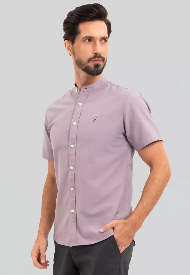 Polo Haus - Men’s Cotton Mix Signature Fit Mandarin Collar MBSSE003