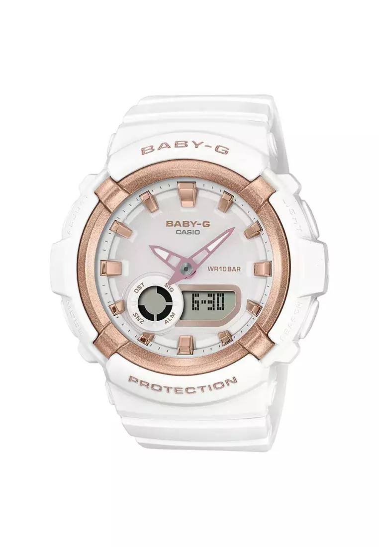 Rose Gold Casio White Women's Watch Jual Baby-G Casio BABY-G