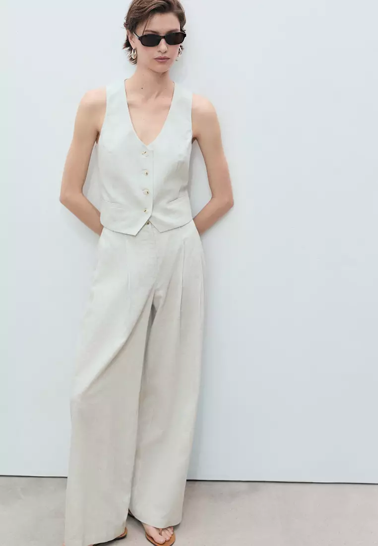 Straight-Fit Suit Trousers