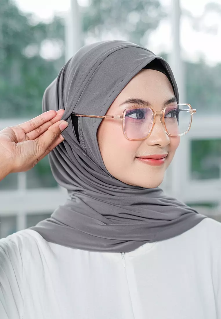 HIJAB INSTAN ZENYA - DARK GREY