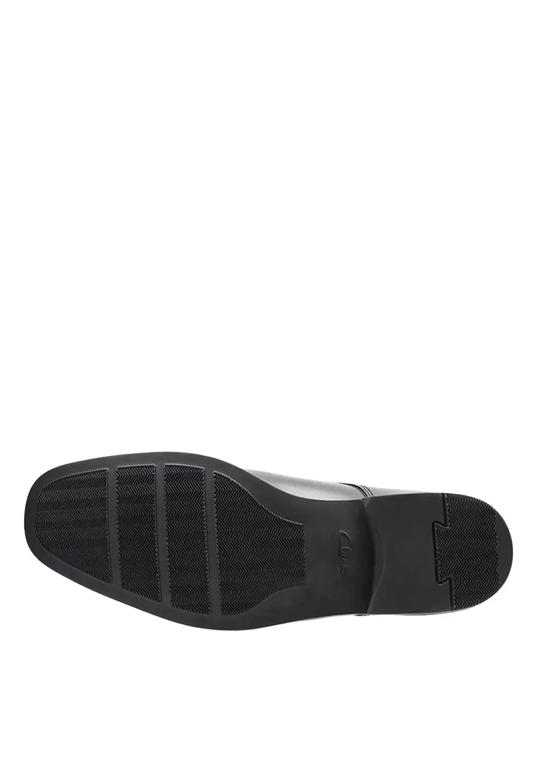 Tilden Walk Black Leather Mens Dress Shoes - Wide Feet