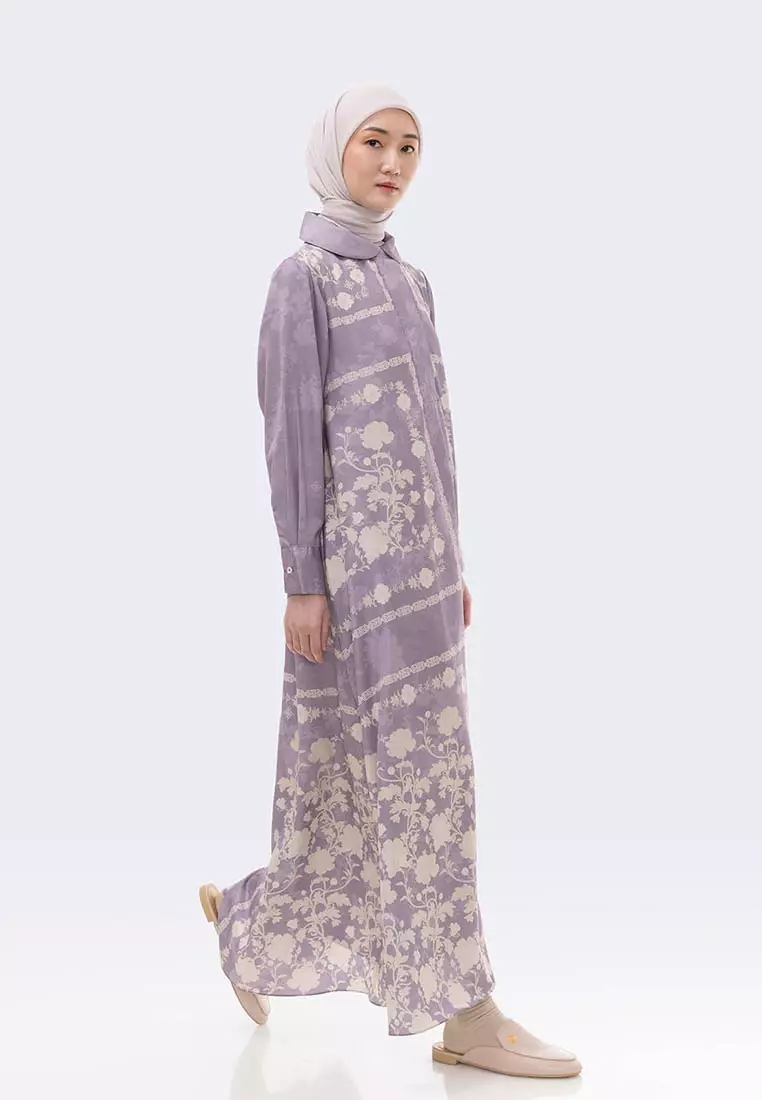 Ria Miranda Mauve Vely Dress