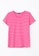 LC WAIKIKI pink V Neck Striped T-Shirt 80EABAA6044ECDGS_3