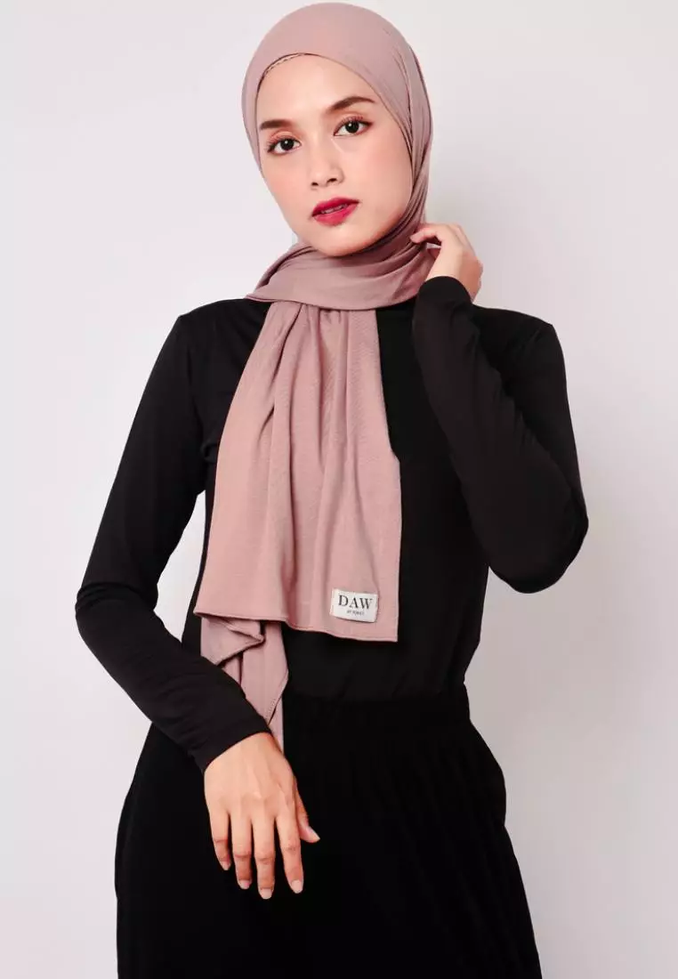 DH045 Hijab Pashmina Milan Coklat Susu