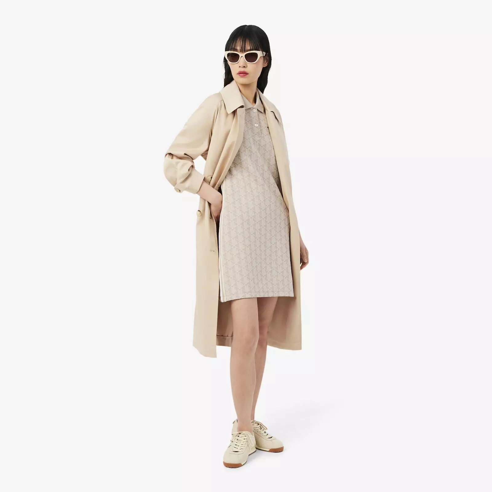 Slim Fit Monogram Polo Dress