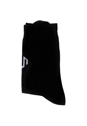 MOROTAI black Brand Logo Crew Socks 6B31AAAD9FE89AGS_1