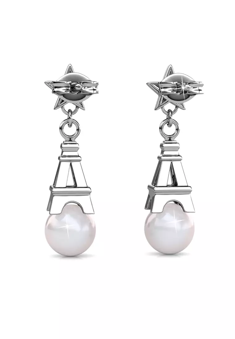 Twinkling Paris Earrings WG - Anting Crystal Swarovski by Her Jewellery