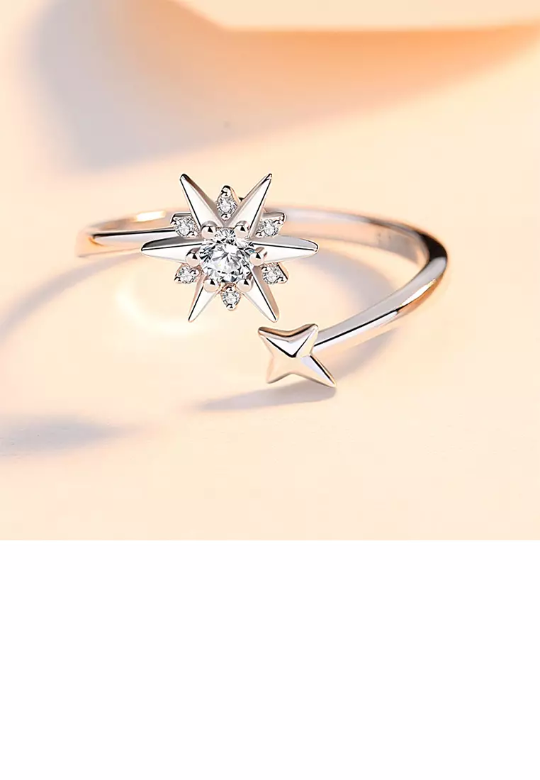 Adjustable cubic discount zirconia rings