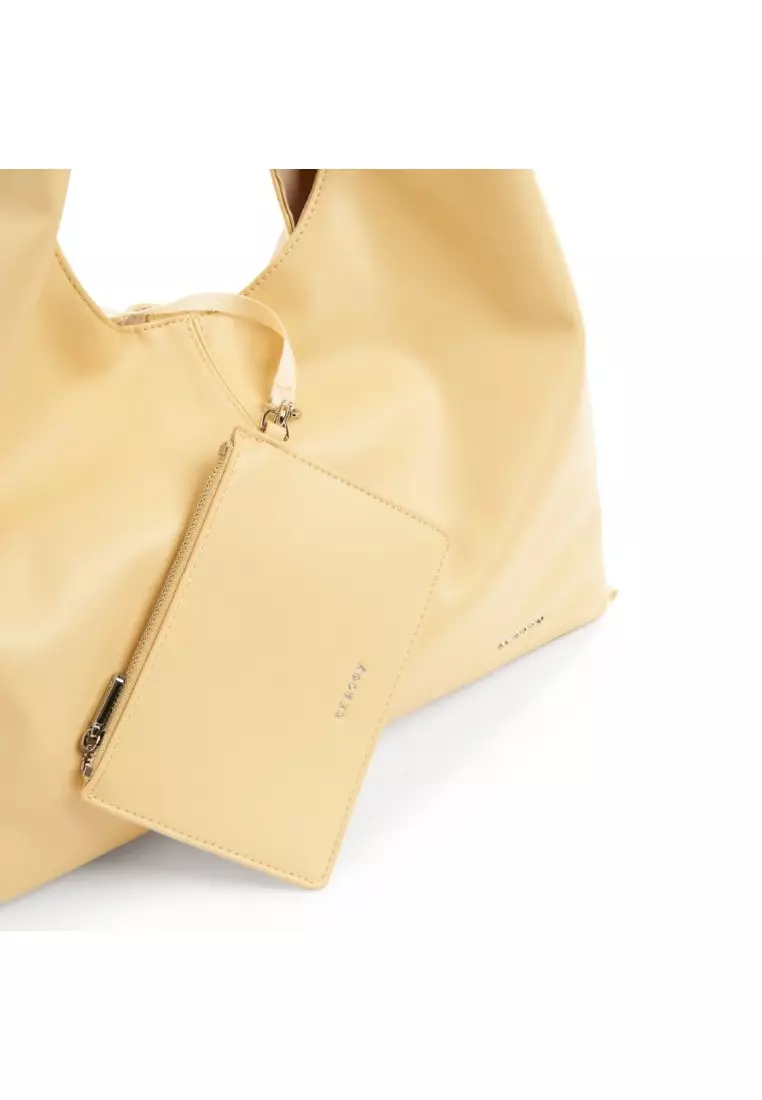 Downtown Hobo Sustainable Vegan Leather Shoulder Bag with Card Holder