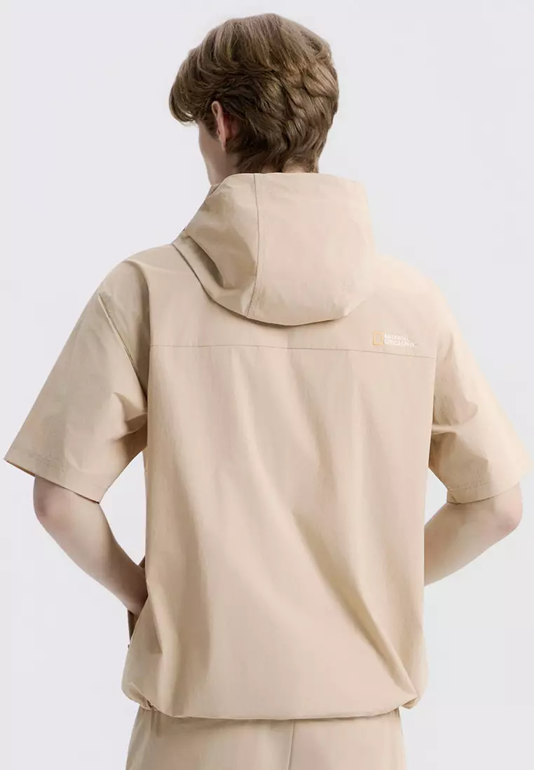 男女同款FREEZE彈力半寬鬆連帽Anorak外套