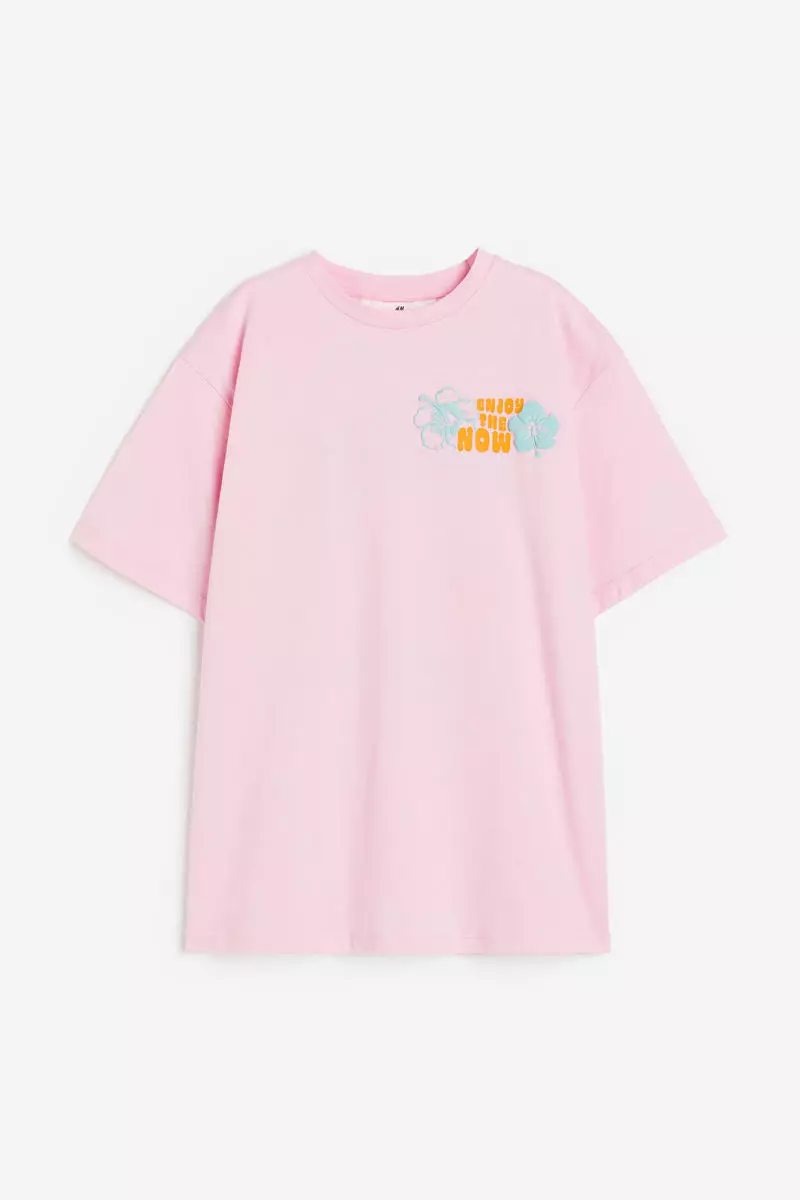 H&M+ Oversized T-shirt - Pink - Ladies