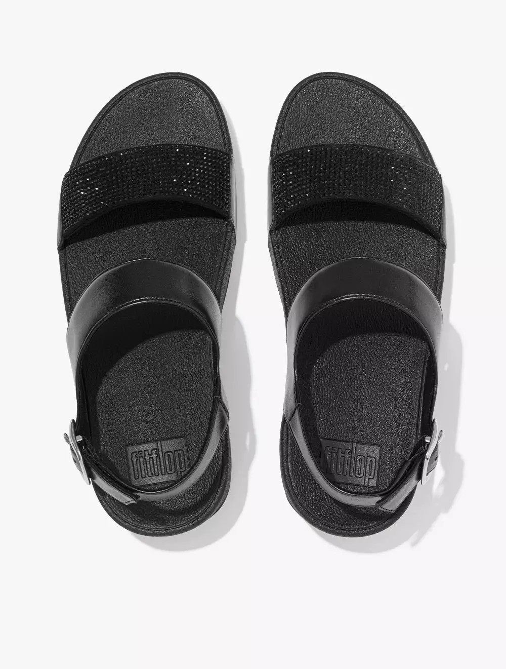 Fitflop Lulu Crystalembellished Back-Strap Ec3-090 Black - Black