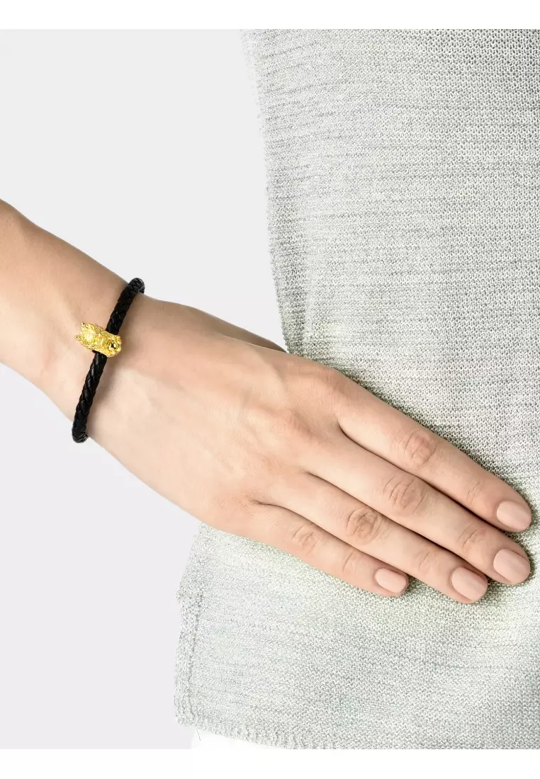 999 24K Solid Gold Culture Blessings Zodiac Dragon Charm for Men and Women 89973C (Bracelet not included)