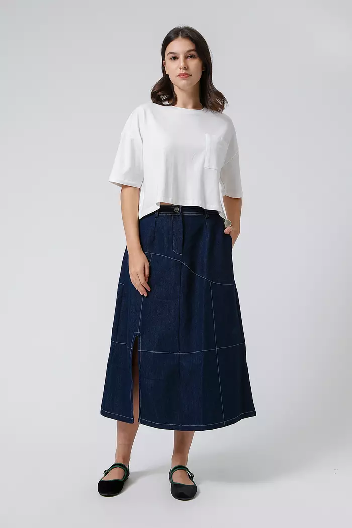 COTTONINK - Atasan Kaos Wanita Off-white Oversized Tee #EssentialsCoreCollection