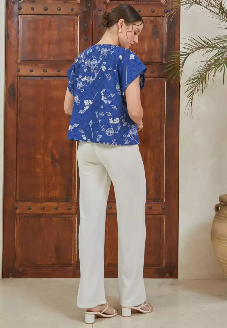 Nayara Vest Batik Najma Biru