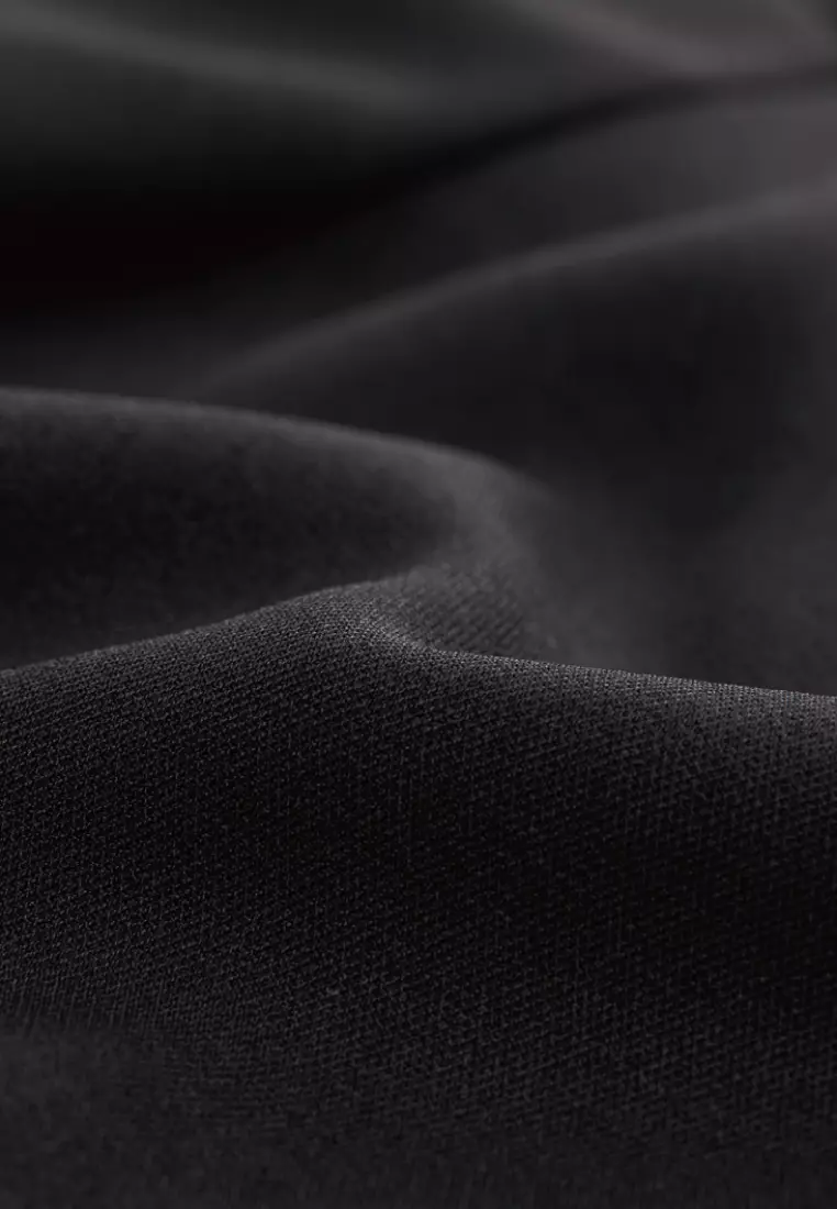 Black Slim Straight Pants