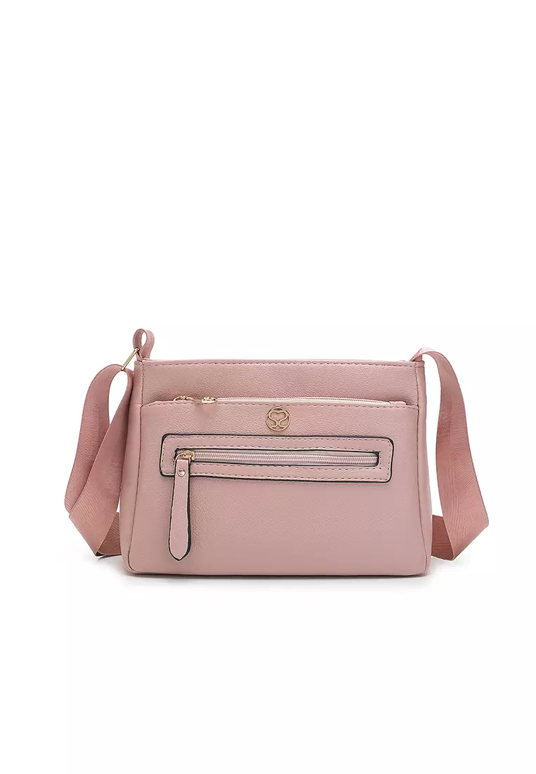 Women's Sling Bag / Crossbody Bag (Tas Selempang Wanita) - Merah Jambu