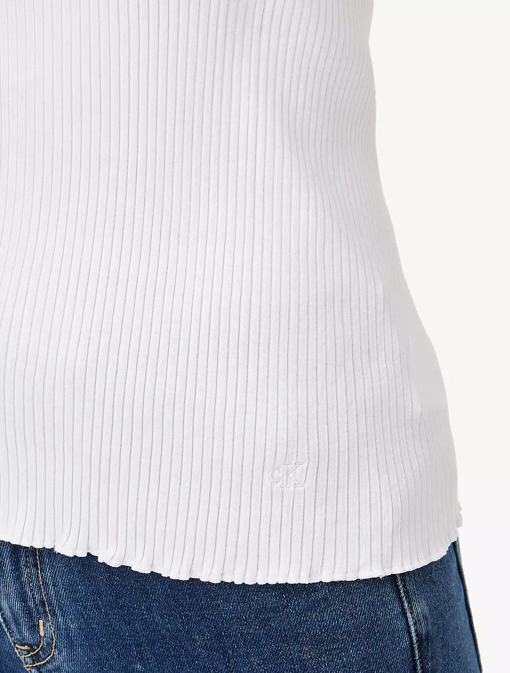 Calvin Klein - Women's Hero Tubular Lip Tank Top - White - white