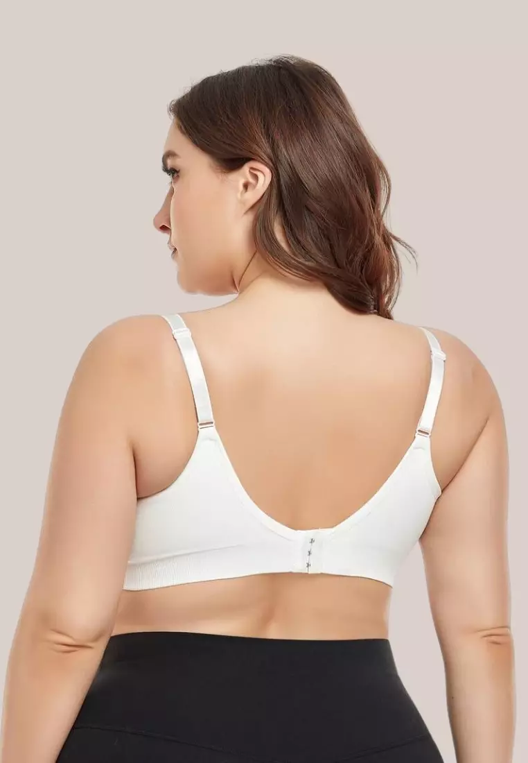 3 Pack Grace Nursing Push Up Maternity Bra in White, Nude and Grey
