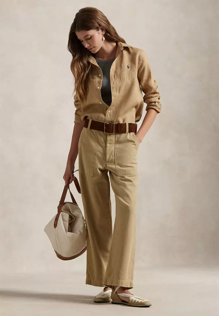 Classic Fit Linen Long Sleeve Shirt