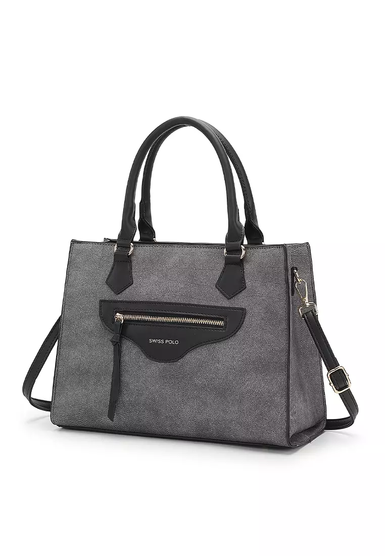 Women's Top Handle Bag / Sling Bag / Crossbody Bag - Black