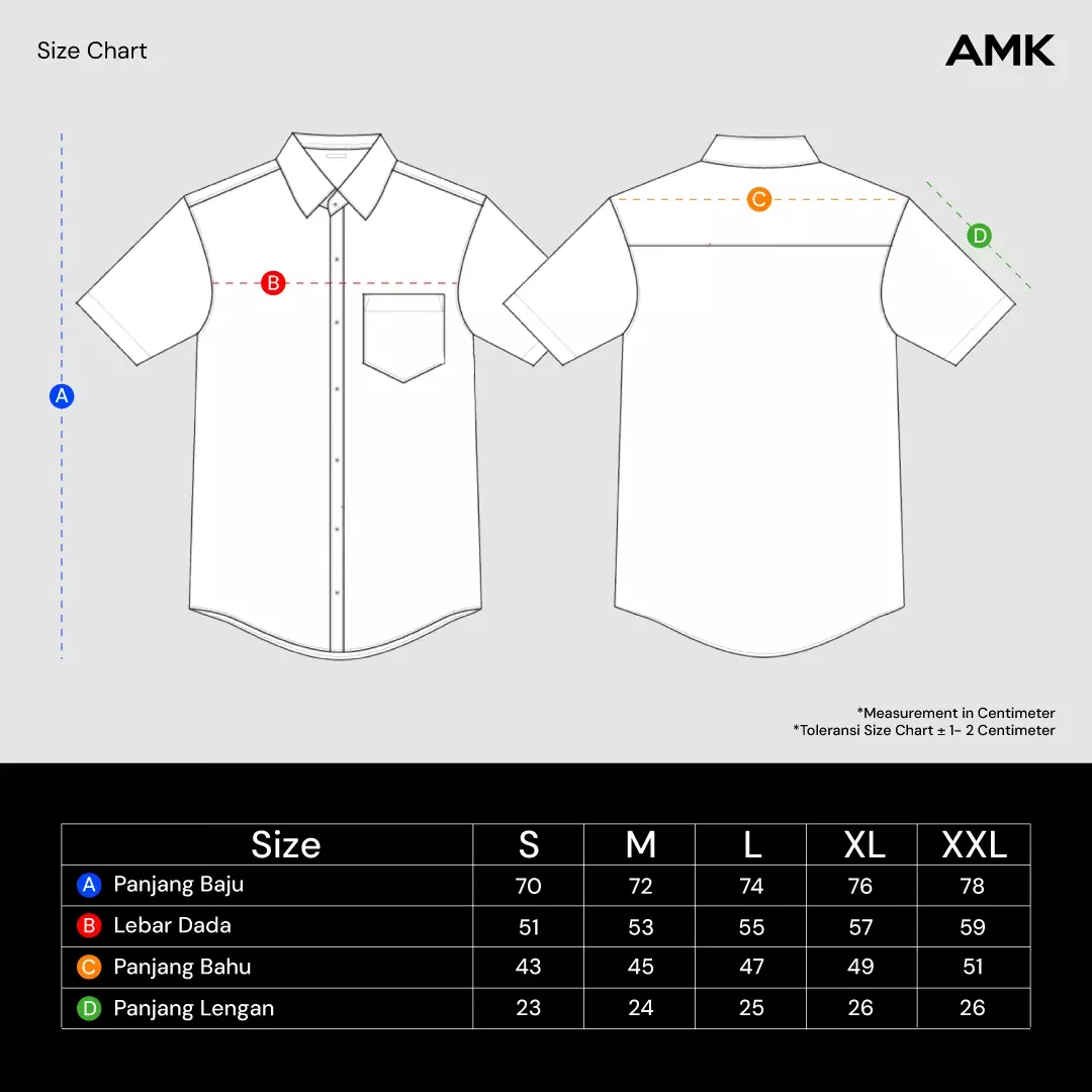 AMK Kemeja Pria Lengan Pendek SHS Gerald Ss Khaki