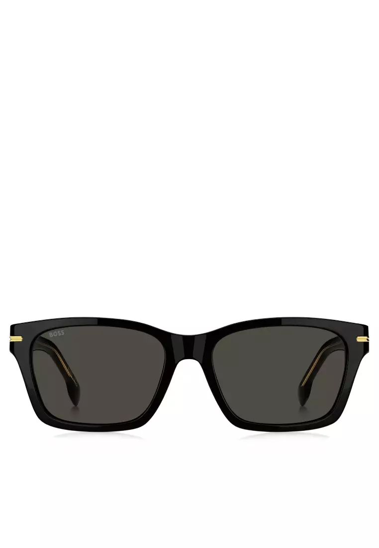 BOSS Sunglasses BOSS 1739/F/SK-807-IR, Rectangular Shape with Black color
