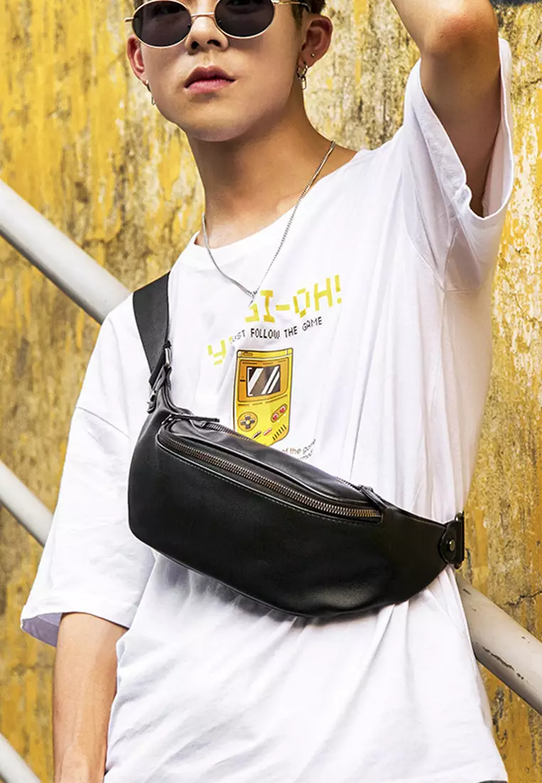 Outdoor Sports Faux Leather Chest Bag ET20444